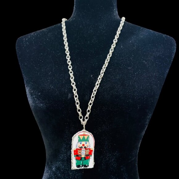 Vintage Himark Nutcracker Pendant Necklace Caged  with Artisan Silver Metalwork - Picture 5 of 16